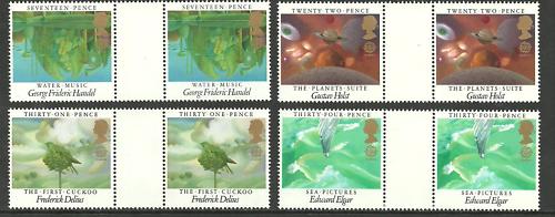 1985 GB - Europa Music Gutter Pair Set (8) MNH